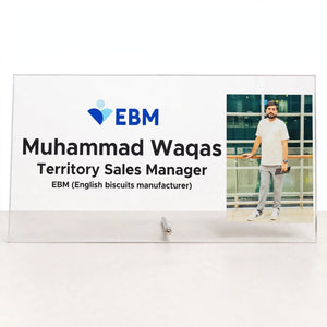 Acrylic Table Sign UV Printed - 12x6 Inches
