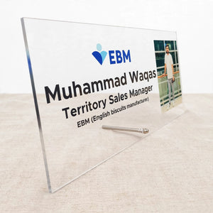 Acrylic Table Sign UV Printed - 12x6 Inches