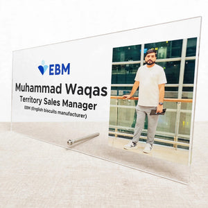 Acrylic Table Sign UV Printed - 12x6 Inches