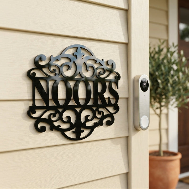 Black Acrylic House Name Plate 8MM – Custom Name | Home Sign Pakistan
