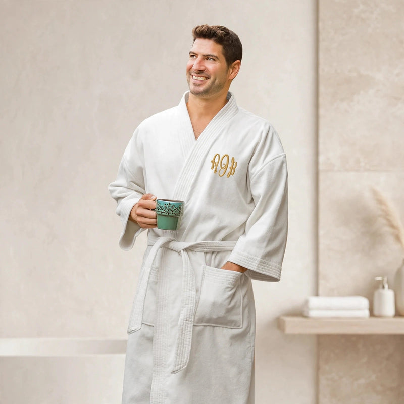 Personalized Embroidered Name Bathrobe for Men – Custom Robe | Gift for Him Pakistan
