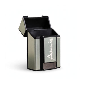 FOCUS Custom Name Metal Cigarette Case with Front Electric Lighter