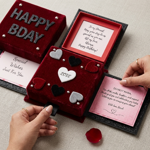 Personalized Explosion Box Gift – Handmade Love & Memories Surprise Box