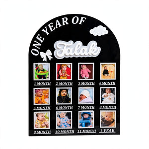 Customized 12 Pictures Acrylic Frame - 12x8 inches - Black