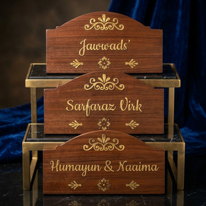 Personalized Outdoor Wooden Name Plate – Custom Name Engraved | House Sign Pakistan