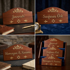 Personalized Outdoor Wooden Name Plate – Custom Name Engraved | House Sign Pakistan