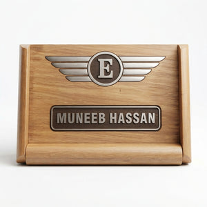 Custom Wooden Name Plate 6x4 – Personalized Engraved | Home & Office Nameplate Pakistan