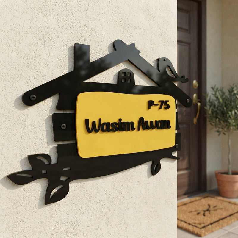 Acrylic House Name Plates - Acrylic Name Plates Available in Multiple Sizes and Colors
