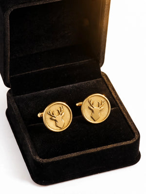 Markhor Design Cufflinks – Premium Gold & Silver Cufflinks for Men | Stylish Formal Gift