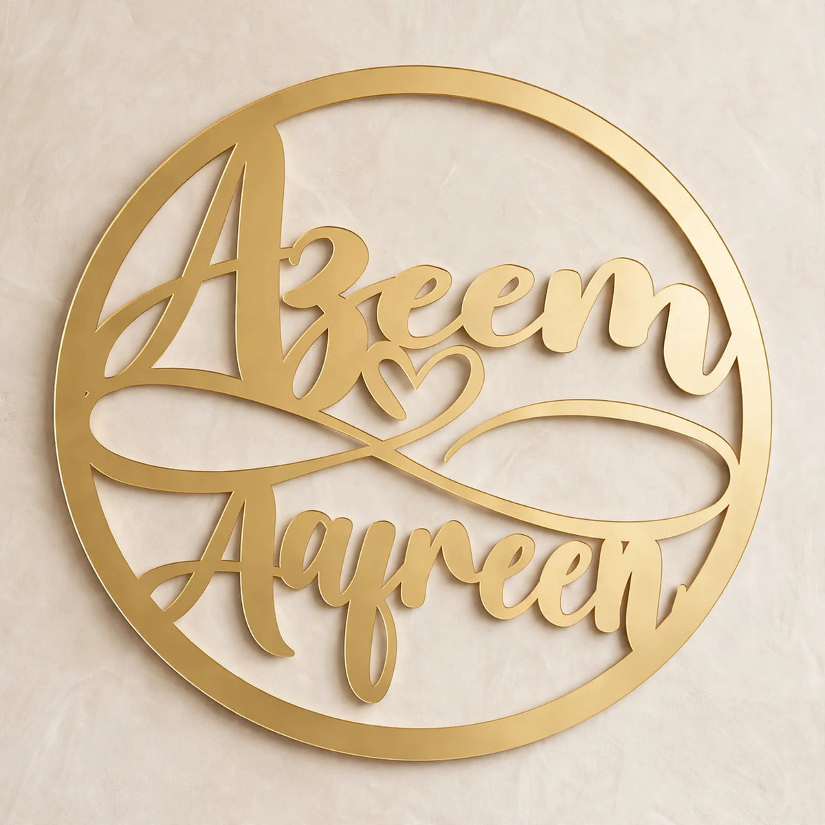 Custom Name Acrylic Wall Sign - 12x12 Inches
