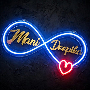 Customized Acrylic LED Neon Wall Frame - 12x6 Inches