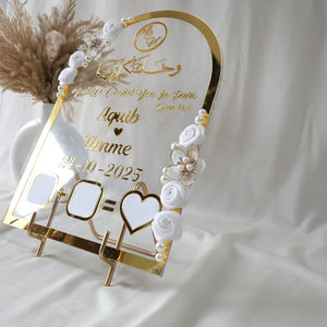 Customized Acrylic Sign for Nikah & Wedding - 12x8 Inches