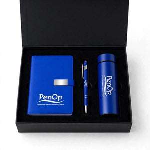 Customized Diary, Metal Pen & Smart LED Bottle Gift Set