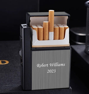Personalized Metal Cigarette Case – Custom Name Engraved