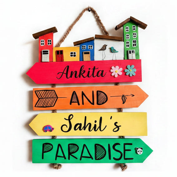 Customized Solid Wooden Wall Hanging - 1x1 Feet UV Printed | DYO