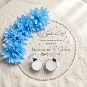 Customized Wedding Engagement Acrylic Ring Holder Engraved - 12x12 Inches | DYO