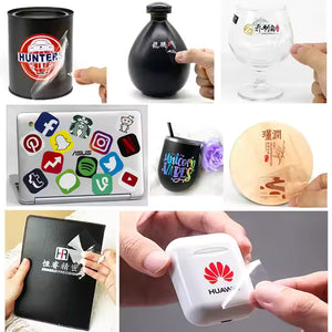 Design Your Own Brand Logo Name Text Transferable Transparent 3D UV DTF Print Sheet - 12x12 inches