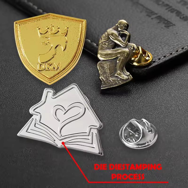 Custom Embossed Logo & Name Badge - Silver