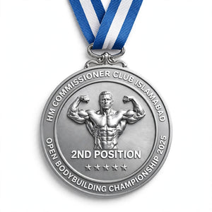 Custom Printed Silver Medal – Personalized Award Medal for Sports & Events