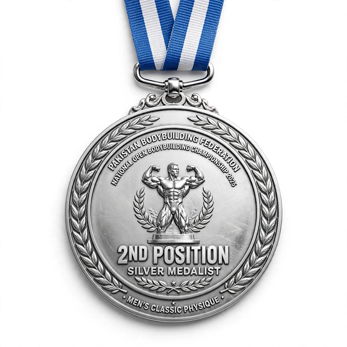 Custom Printed Silver Medal – Personalized Award Medal for Sports & Events