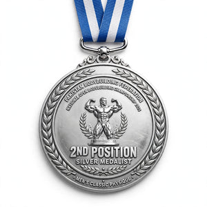 Custom Printed Silver Medal – Personalized Award Medal for Sports & Events