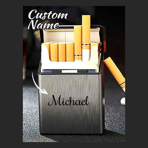 Personalized Metal Cigarette Case – Custom Name Engraved