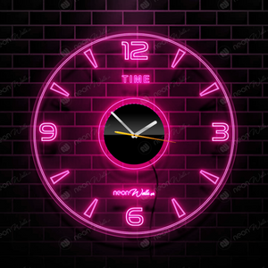 Transparent Acrylic Modern Wall Clock With LED Back Light (12 Inches)