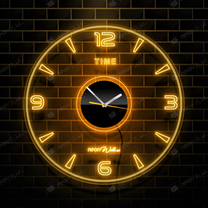 Transparent Acrylic Modern Wall Clock With LED Back Light (12 Inches)