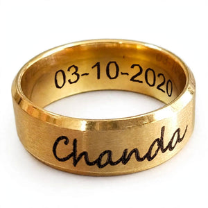 Personalized Couple Rings Set – Custom Name Engraved 2 Rings | Couples Gift Pakistan