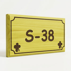 Personalized Outdoor Wooden Name Plate – Custom Name Engraved | House Sign Pakistan