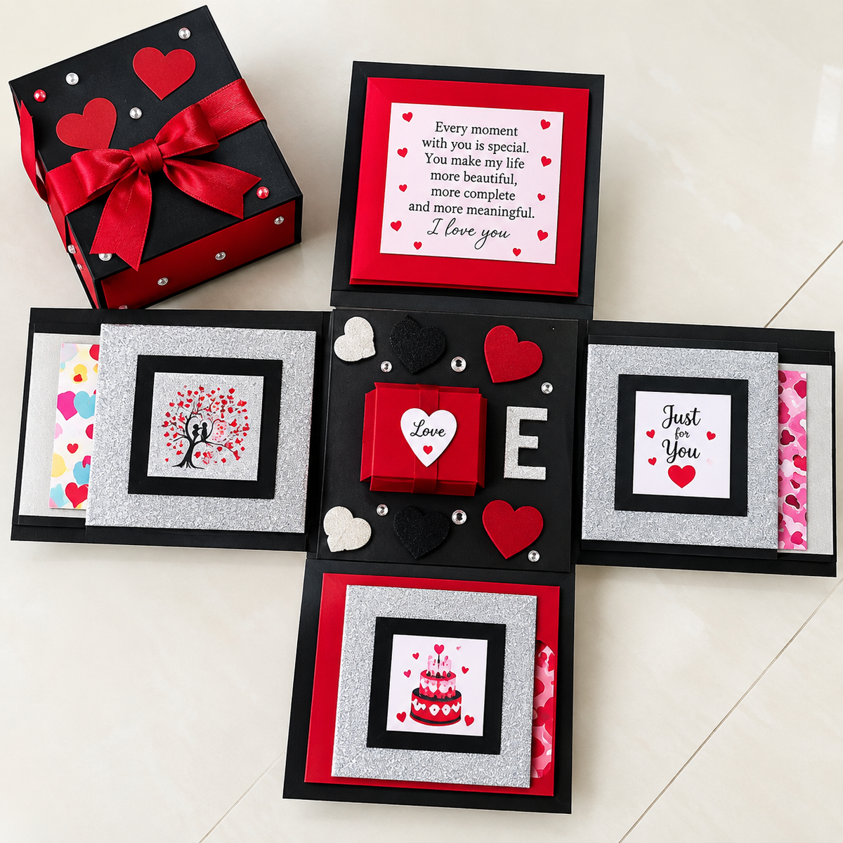 Personalized Explosion Box Gift – Handmade Love & Memories Surprise Box