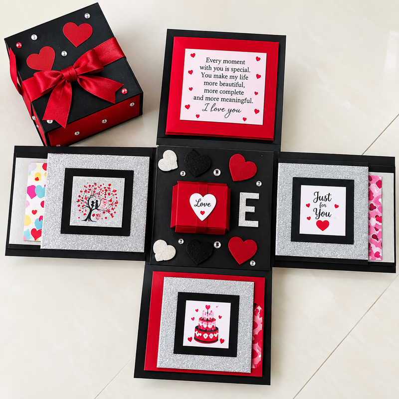 Personalized Explosion Box Gift – Handmade Love & Memories Surprise Box