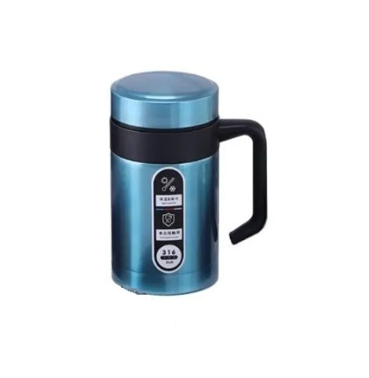 Customiseable Name Text Vacuum-Cup Portable Water-Glass Coffee-Mug Stainless Steel – Blue