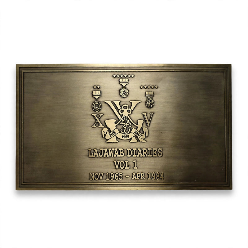 Solid Gold Brass Embossed Name Plate – Premium Custom House Sign 12×6 Inches