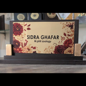 Solid Wooden Table Name Plate – Personalized Custom Name Sign