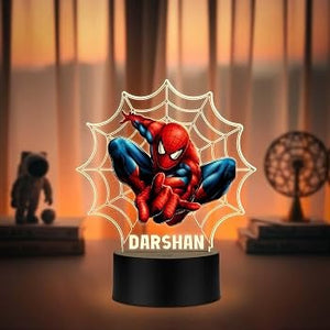 Personalized Full Color Spider-Man LED Lamp With Custom Name