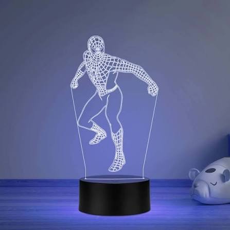 Personalized Spider-Man 3D LED Lamp With Custom Name - Standing Pose