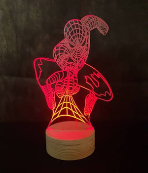 Personalized Spider-Man LED Lamp With Custom Name - 3 Action Poses