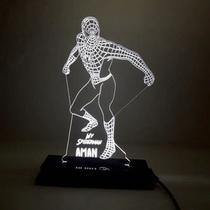Personalized Spider-Man 3D LED Lamp With Custom Name - Standing Pose