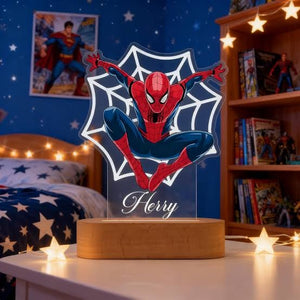 Personalized Full Color Spider-Man LED Lamp With Custom Name
