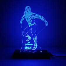 Personalized Spider-Man 3D LED Lamp With Custom Name - Standing Pose