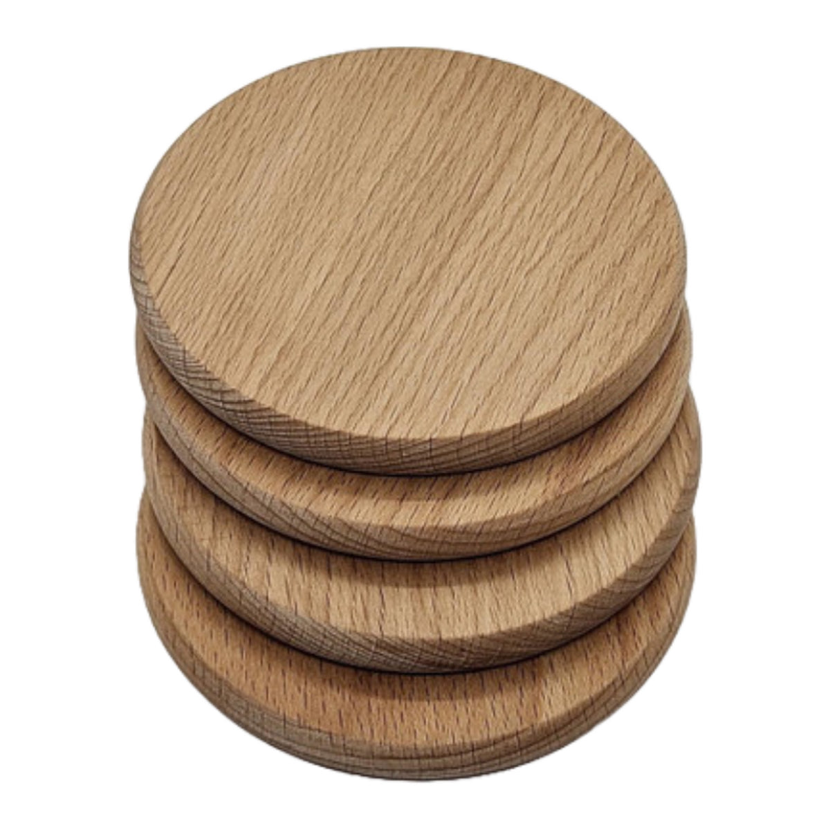 Customized Wooden Coaster, Coasters, Tea, Coffee, Name, Text Solid Beach Wood Coasters - Round