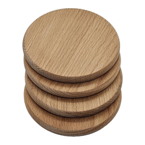 Customized Wooden Coaster, Coasters, Tea, Coffee, Name, Text Solid Beach Wood Coasters - Round