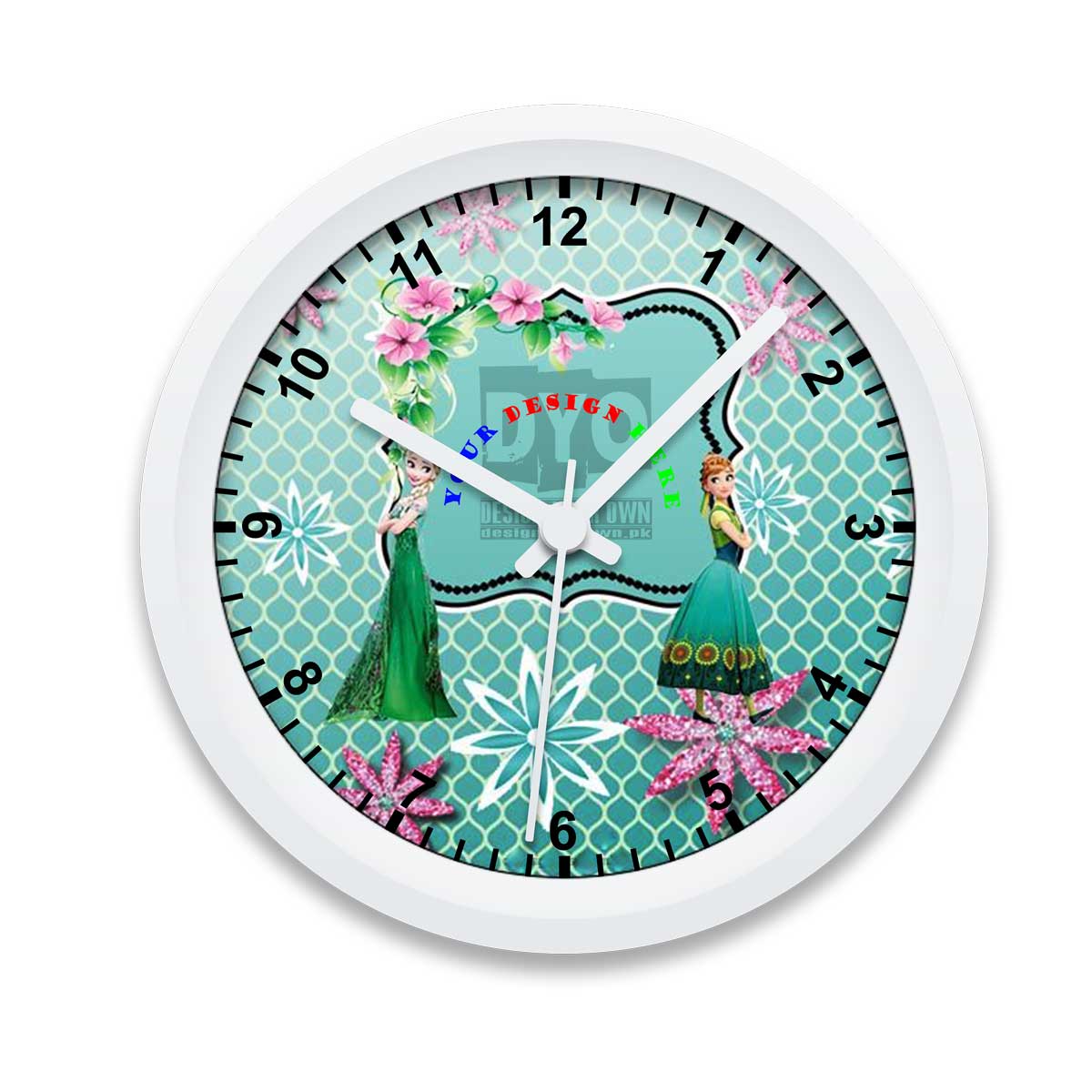 Custom Printed Gift Wall Clock for Girls