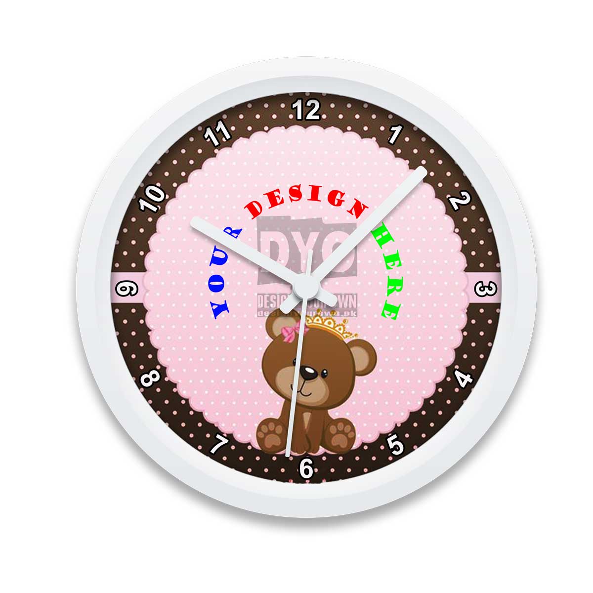 Kids' Custom Printed Wall Clock