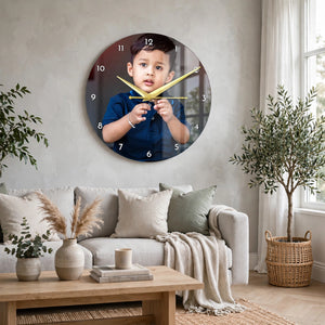 Personalized UV Printed Wall Clock 12x12 Inches – Custom Name & Design | Pakistan