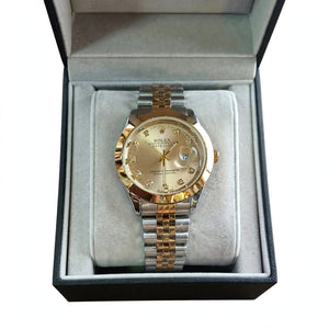 Champagne Gold Diamond – Two-Tone Gold & Silver Jubilee Date Watch