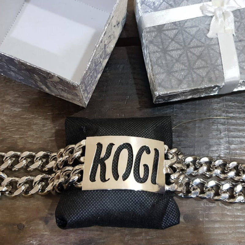 Personalized Gold/Silver Plated Bracelet - Double Chain