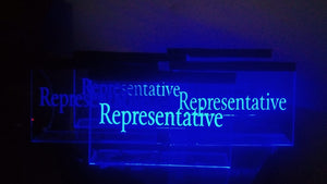 Customized LED Name And Designation Table Frame