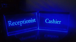 Customized LED Name And Designation Table Frame